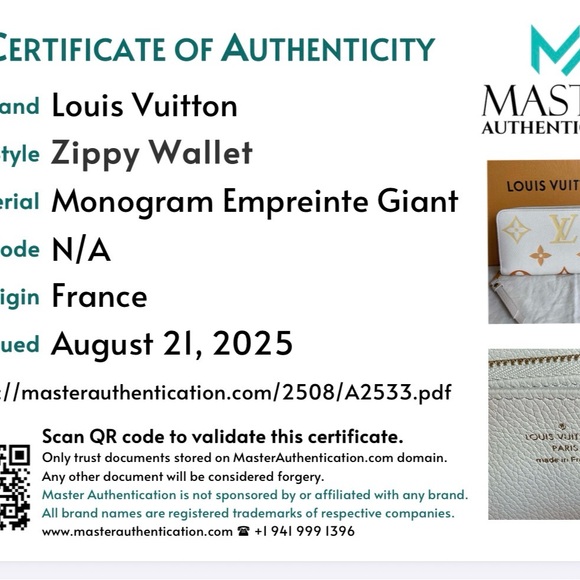 LOUIS VUITTON Empreinte Monogram Giant By The Pool Zippy Wallet Cream Saffron - Picture 16 of 16